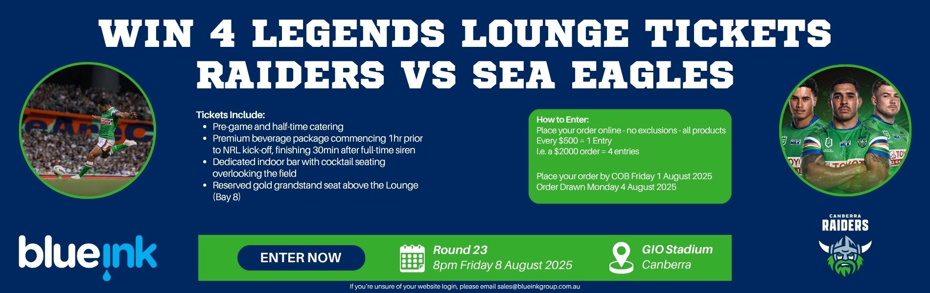 Win Raiders Legends Lounge Tickets