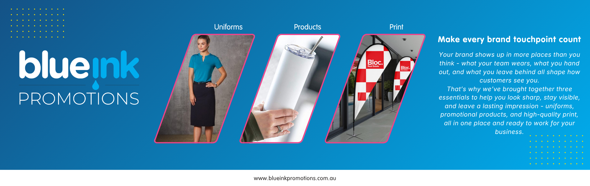 Blue Ink Promotions Website