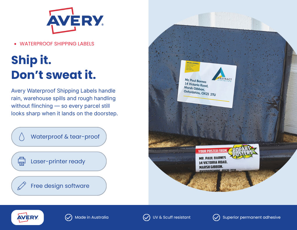 Avery Waterproof Shipping Labels