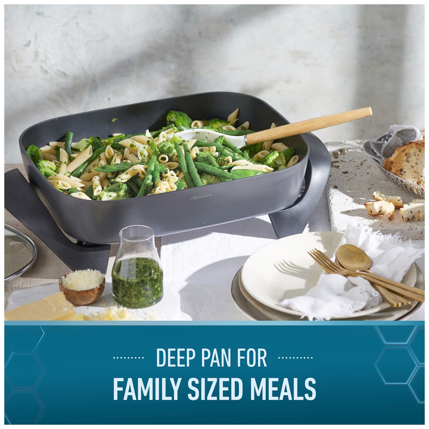 Sunbeam Electric Frying Pan Diamondforce - Blue Ink Group