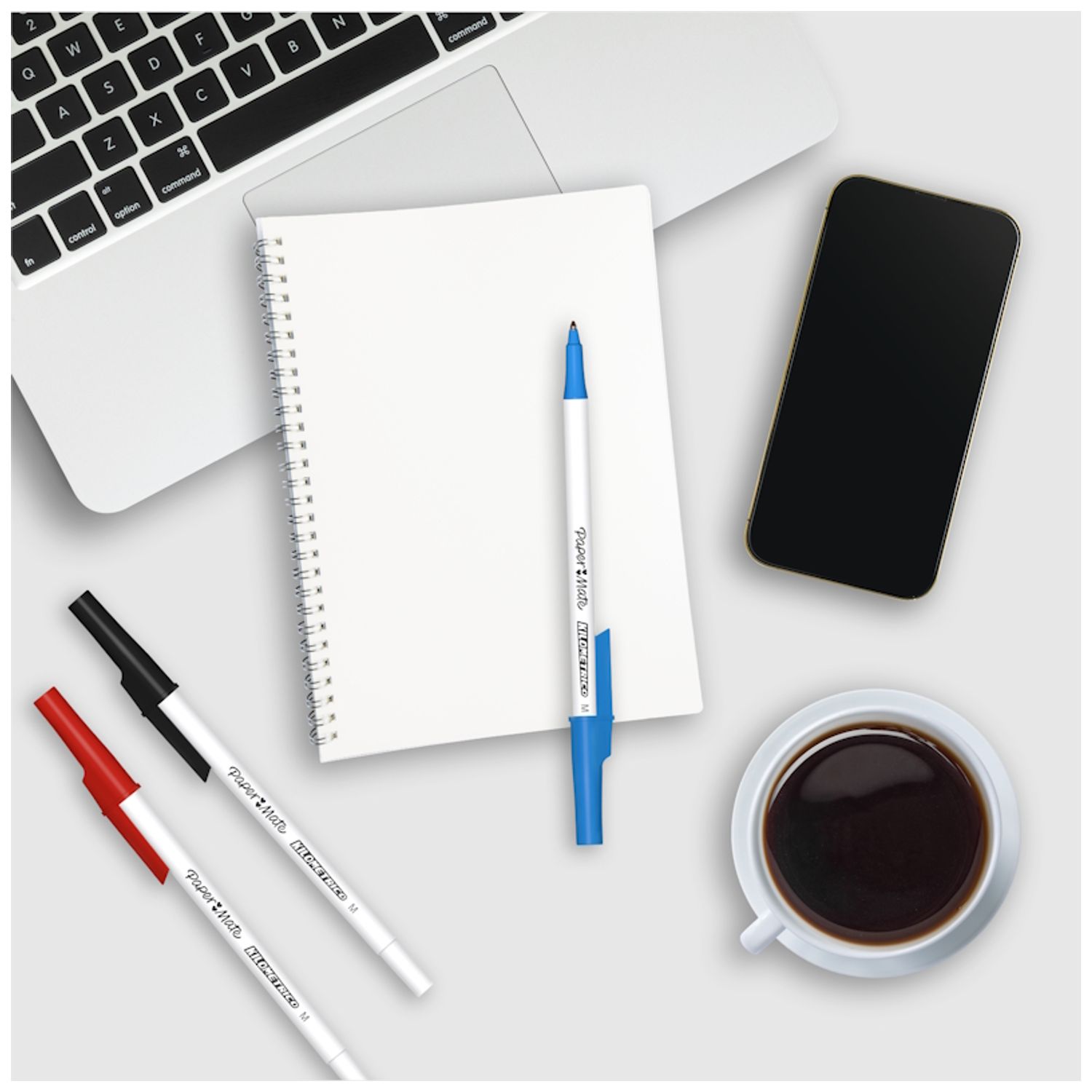 Paper Mate Kilometrico Ballpoint Pen Medium Blue Pack 10 Blue