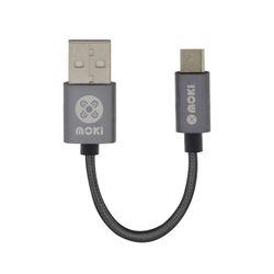 Moki MicroUSB to USB SynCharge Braided Cable 10cm