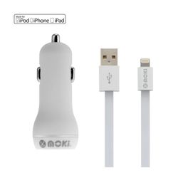Moki Lightning to USB SynCharge Cable Pack White