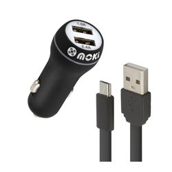Moki MicroUSB to USB SynCharge Cable Pack Black
