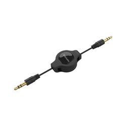 Verbatim Audio Cable 75cm 3.5mm Aux Retractable Black