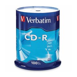 Verbatim Cdr 52x 700mb 80min Spindle 100 Pack