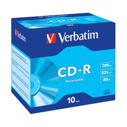 Verbatim Cdr 52x 700mb 80min Datalife Plus 10 Pack