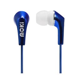 Moki Metallics Wired Earphones Blue
