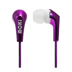 Moki Metallics Wired Earphones Pink