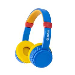Moki PlaySafe Volume Limited Wireless Headphones Blue/Yellow