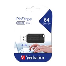Verbatim Store And Go Usb Flash Drive 64gb Pinstripe