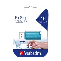 Verbatim Store And Go Usb Flash Drive 16gb Pinstripe Blue