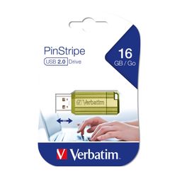 Verbatim Store And Go Usb Flash Drive 16gb Pinstripe Green