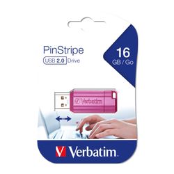 Verbatim Store And Go Usb Flash Drive 16gb Pinstripe Pink