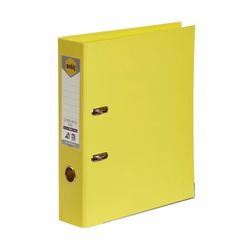 Marbig Lever Arch File A4 PE Linen Lemon Yellow