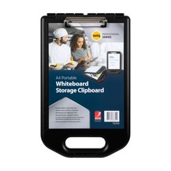 Marbig Professional Clipboard Storage with Whiteboard Black