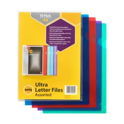Marbig Letter File A4 Ultra Assorted Pack 10