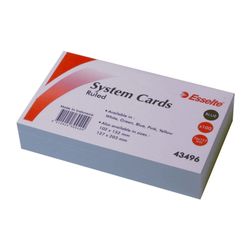 Esselte System Cards 127x76mm (5x3) Blue Pack 100