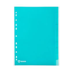Marbig Indices & Dividers 10 Tab PP Antimicrobial A4 Blue