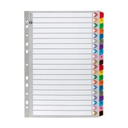 Marbig Indices & Dividers 1-20 Tab Reinforced A4 Colour