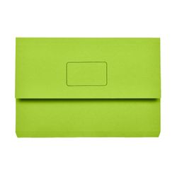 Marbig Slimpick Foolscap Cardboard Document Wallet Green