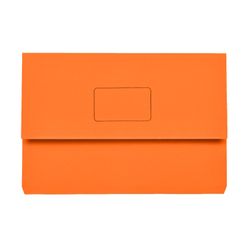 Marbig Slimpick Foolscap Cardboard Document Wallet Orange