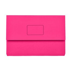 Marbig Slimpick Foolscap Cardboard Document Wallet Pink