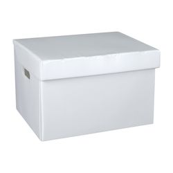 Marbig Corflute Box With Attached Lid White