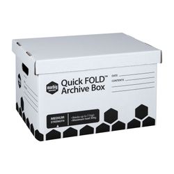 Marbig Archive Box Quickfold With Lid Pack 15