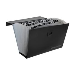 Marbig Colourhide Expanding Carry File Black