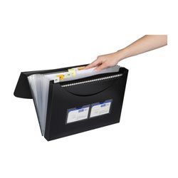 Marbig Expanding File With Storage Box Black