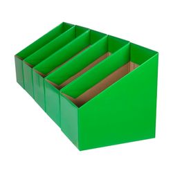 Marbig Book Box Large Green Pack 5
