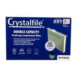 Crystalfile Complete Suspension Files Foolscap Double Capacity Pack 50