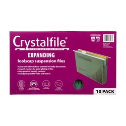 Crystalfile Complete Suspension Files Foolscap Expanding Pack 10