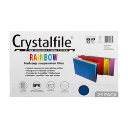 Crystalfile Complete Suspension Files Foolscap Assorted Pack 25