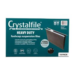 Crystalfile Complete Suspension Files Foolscap Heavy Duty Pack 10