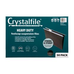 Crystalfile Complete Suspension Files Foolscap Heavy Duty Pack 50