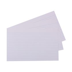 Quill Palm/Study/System Cards Ruled 210gsm 8in x 5in (203 x 127mm) Pack 100 White