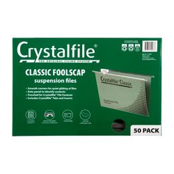 Crystalfile Complete Suspension Files Foolscap Classic Pack 50