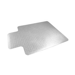Floortex Trylok Chair Mat PVC Low Pile Carpet 90x120cm Keyhole