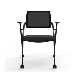 Air Mesh Back Training Chair Black