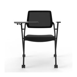 Air Mesh Back Training Chair with Tablet Arm Black