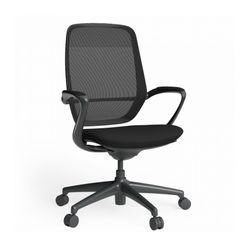 Astral Meeting Chair Black Mesh with Arms