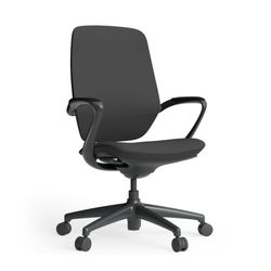 Astral Meeting Chair Black PU with Arms