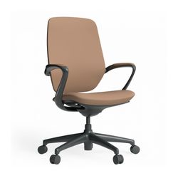 Astral Meeting Chair Tan PU with Arms