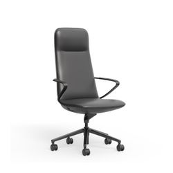 Nico Executive Chair High Back Charcoal Leather