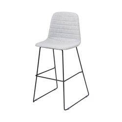 Sofia Barstool Black Sled Base Greymist Fabric