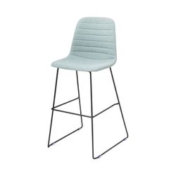 Sofia Barstool Black Sled Base Leaf Fabric