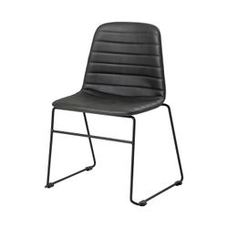 Sofia Chair Black Sled Base Black PU