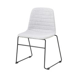 Sofia Chair Black Sled Base Greymist Fabric